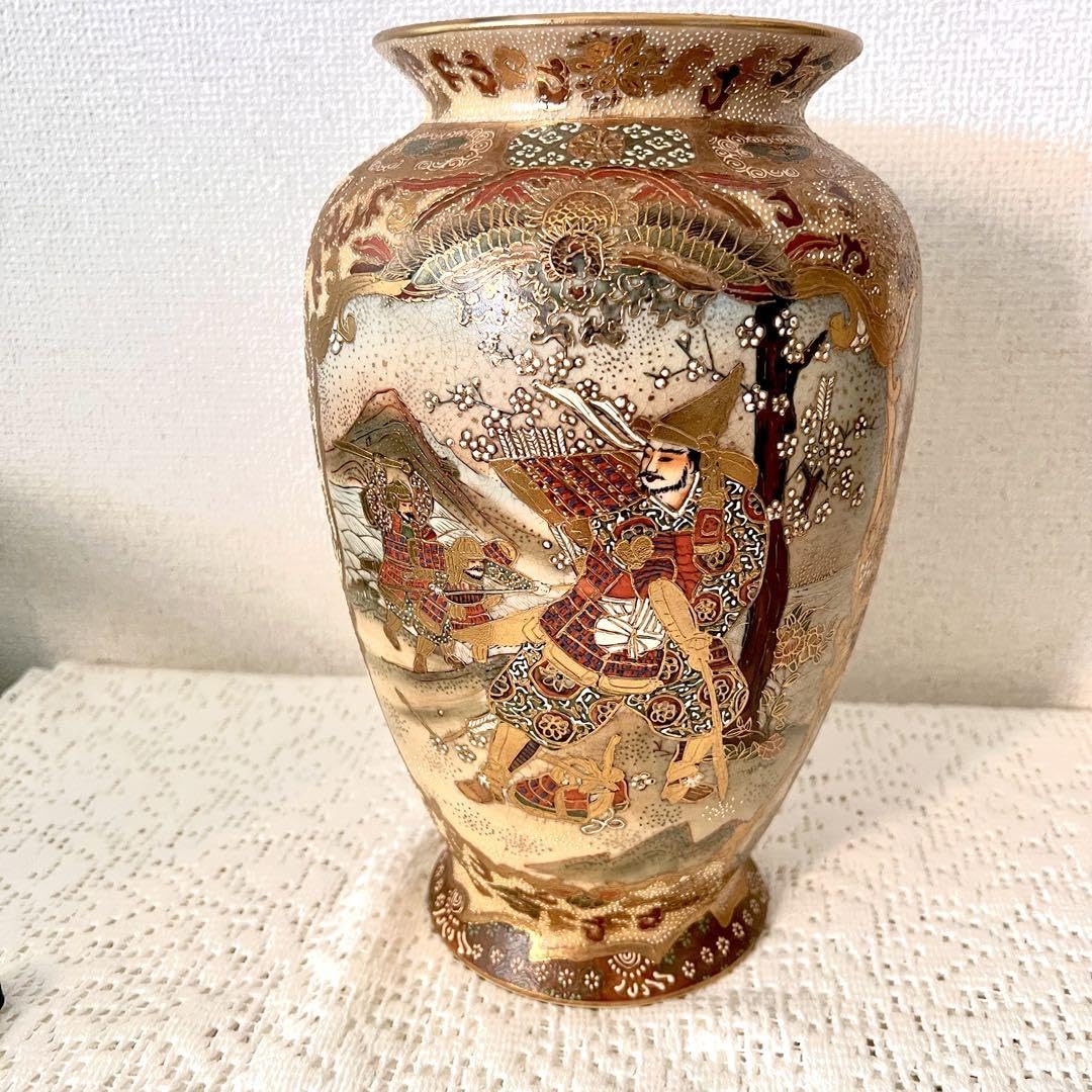 薩摩焼き、鶴首壺 薩摩焼き、鶴首壺